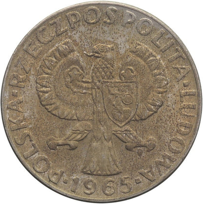 10 złotych VII wieków Warszawy Syrenka próba 1965, st. 2-/3+