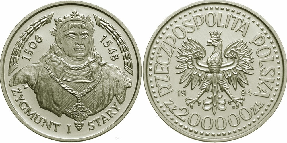 200 000 zł, Zygmunt I Stary - popiersie
