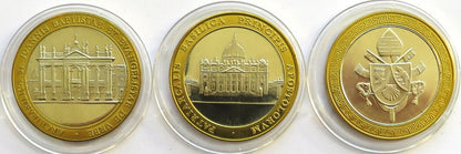 3 x medale Jan Paweł II, Benedykt XVI, Jan XXIII