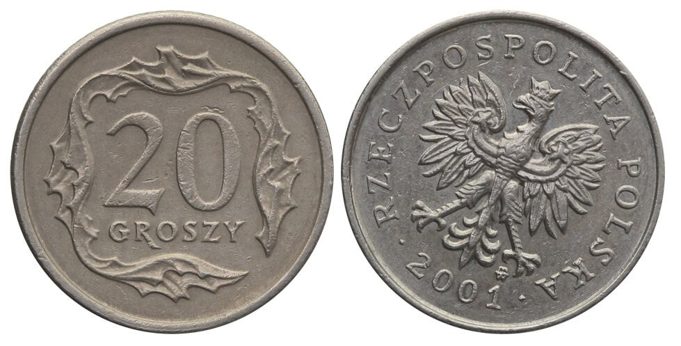 Destrukt, 20 groszy 2001, skrętka w prawo 25 stopni, st. 3