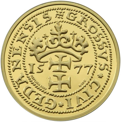Replika Gdańsk, grosz oblężniczy 1577, Srebro 925, platerowany, 2009 r.