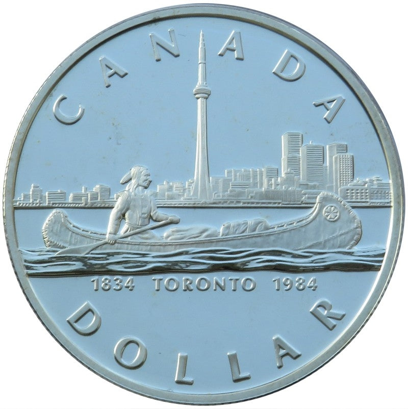 Kanada, 1 dolar 1984, 150 lat Toronto, stan L-