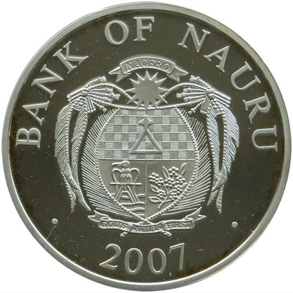 Nauru, 10 dolarów 2007, Jan Paweł II, nakład 2000 sztuk