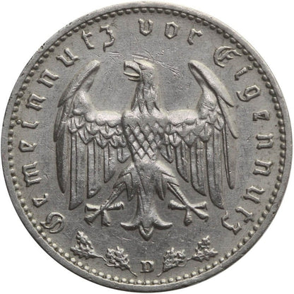 Niemcy - Trzecia Rzesza 1 reichsmarka, D, 1939