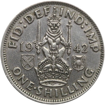 Wielka Brytania 1 szyling, 1942, srebro